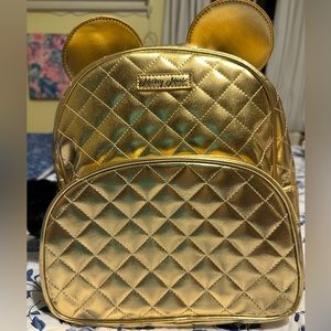 Gold Mickey Mouse Backpack NWT
